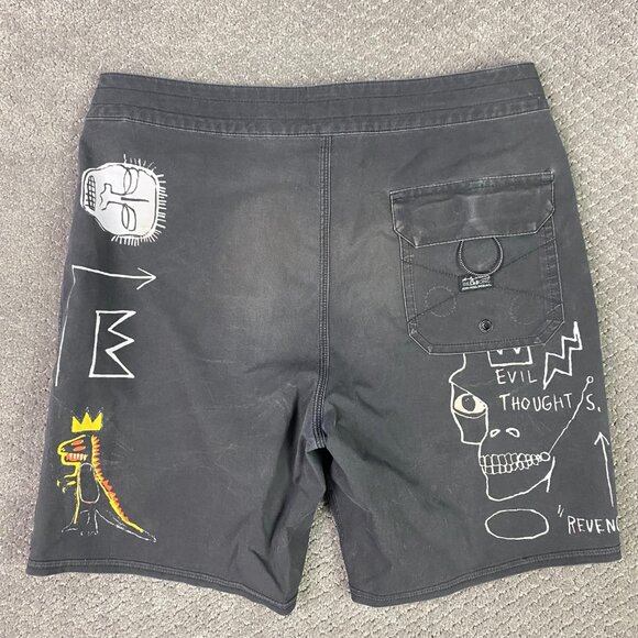 Billabong Board Shorts Jean Michel Basquiat Andy Warhol Men's 30 Swim Trunks - Picture 2 of 16
